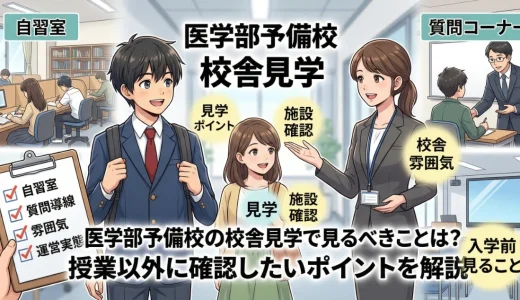 医学部予備校の校舎見学で見るべきことは？授業以外に確認したいポイントを解説