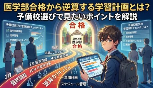 医学部合格から逆算する学習計画とは？予備校選びで見たいポイントを解説