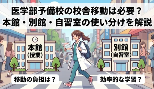 医学部予備校の校舎移動は必要？本館・別館・自習室の使い分けを解説