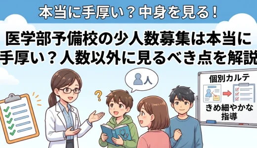 医学部予備校の少人数募集は本当に手厚い？人数以外に見るべき点を解説