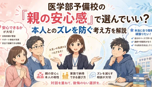 医学部予備校の「親の安心感」で選んでいい？本人とのズレを防ぐ考え方を解説