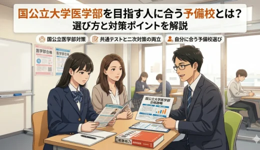 国公立大学医学部を目指す人に合う予備校とは？選び方と対策ポイントを解説