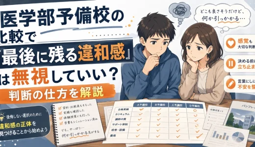 医学部予備校の比較で「最後に残る違和感」は無視していい？判断の仕方を解説