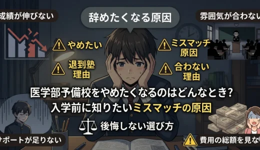 医学部予備校をやめたくなるのはどんなとき？入学前に知りたいミスマッチの原因