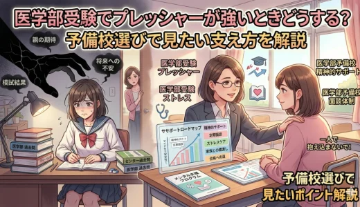 医学部受験でプレッシャーが強いときどうする？予備校選びで見たい支え方を解説