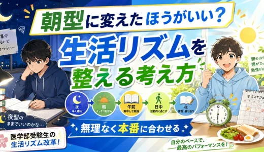 医学部受験で朝型に変えたほうがいい？生活リズムを整える考え方を解説