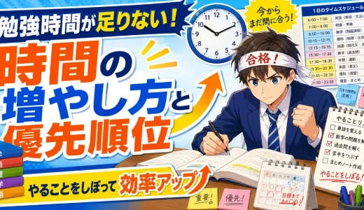 医学部受験で勉強時間が足りない人へ｜時間の増やし方と優先順位を解説