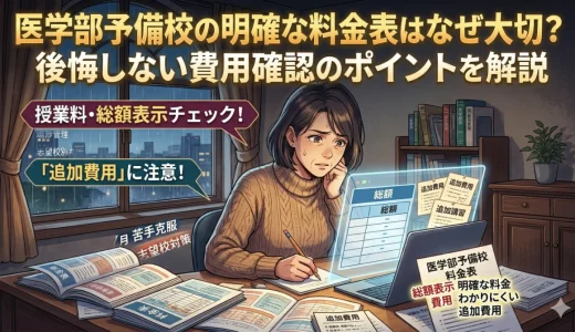 医学部予備校の明確な料金表はなぜ大切？後悔しない費用確認のポイントを解説