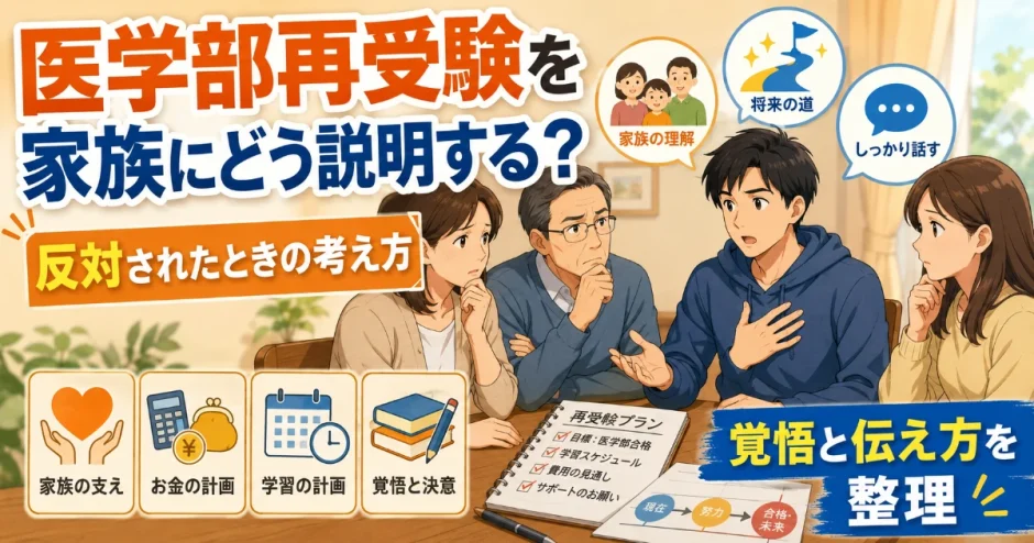 医学部再受験を家族にどう説明する？反対されたときの考え方を解説