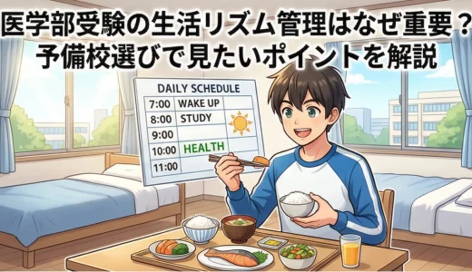 医学部受験の生活リズム管理はなぜ重要？予備校選びで見たいポイントを解説