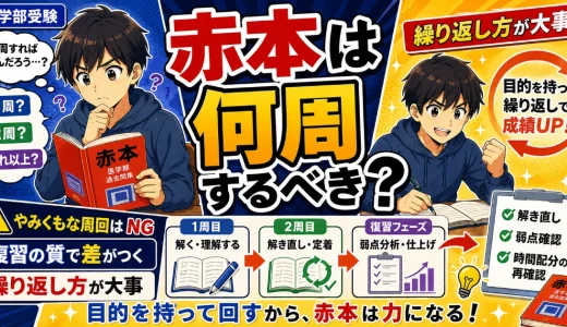 医学部受験で赤本は何周するべき？繰り返し方を間違えないための考え方を解説