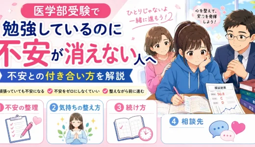 医学部受験で勉強しているのに不安が消えない人へ｜不安との付き合い方を解説