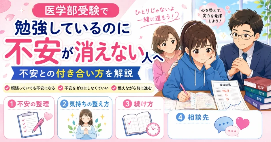 医学部受験で勉強しているのに不安が消えない人へ｜不安との付き合い方を解説