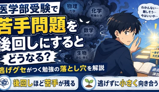 医学部受験で苦手問題を後回しにするとどうなる？逃げグセがつく勉強の落とし穴を解説