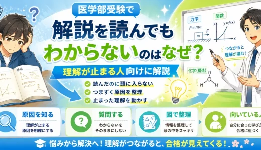 医学部受験で解説を読んでもわからないのはなぜ？理解が止まる人向けに解説