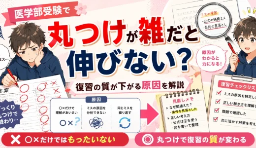 医学部受験で丸つけが雑だと伸びない？復習の質が下がる原因を解説