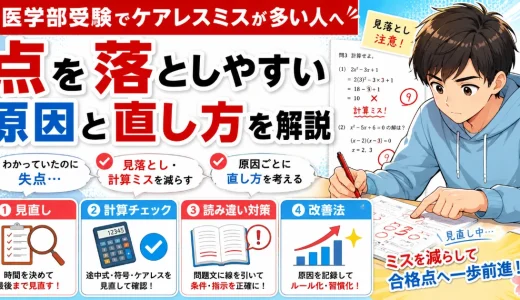 医学部受験でケアレスミスが多い人へ｜点を落としやすい原因と直し方を解説