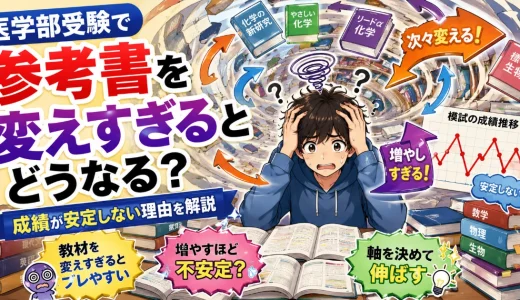 医学部受験で参考書を変えすぎるとどうなる？成績が安定しない理由を解説