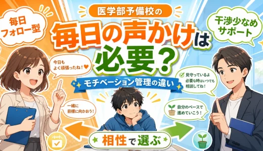 医学部予備校の「毎日の声かけ」は必要？モチベーション管理の違いを解説