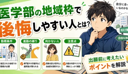 医学部の地域枠で後悔しやすい人とは？出願前に考えたいポイントを解説