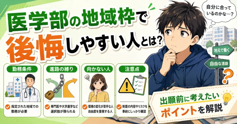 医学部の地域枠で後悔しやすい人とは？出願前に考えたいポイントを解説