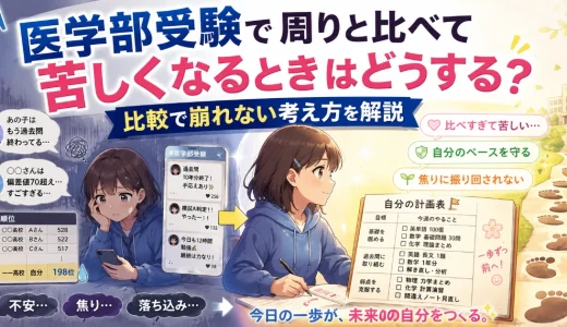 医学部受験で周りと比べて苦しくなるときはどうする？比較で崩れない考え方を解説