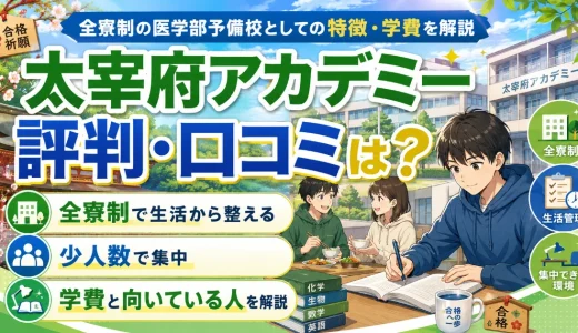 太宰府アカデミーの評判・口コミは？全寮制の医学部予備校としての特徴・学費を解説