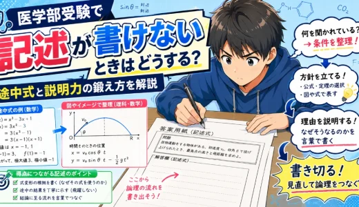 医学部受験で記述が書けないときはどうする？途中式と説明力の鍛え方を解説