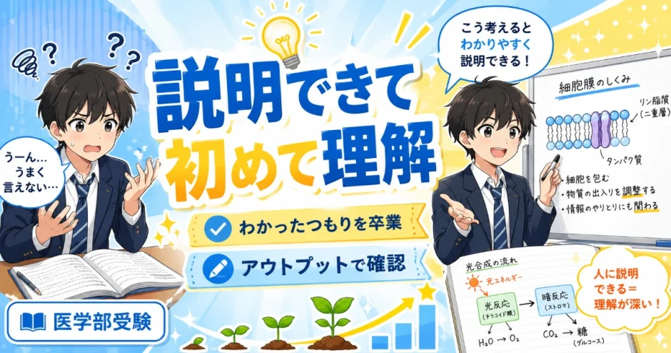 医学部受験で勉強した内容を人に説明できないと危険？理解を深める確認法を解説