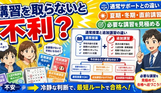 医学部予備校の「講習を取らないと不利」は本当？通常サポートとの違いを解説