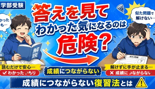 医学部受験で答えを見てわかった気になるのは危険？成績につながらない復習を解説