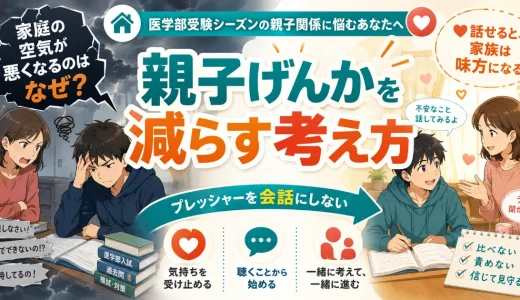 医学部受験で家庭の空気が悪くなるのはなぜ？親子げんかを減らす考え方を解説