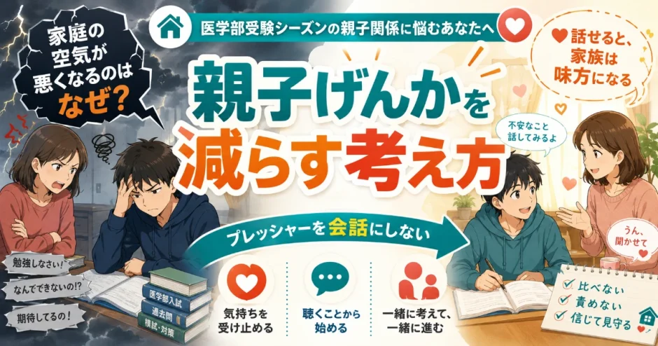 医学部受験で家庭の空気が悪くなるのはなぜ？親子げんかを減らす考え方を解説