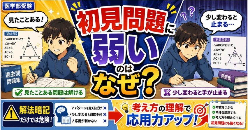 医学部受験で初見問題に弱いのはなぜ？解法暗記だけで伸びない理由を解説