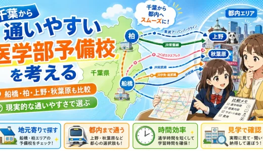 千葉県から通いやすい医学部予備校は？船橋・柏・都内通学も含めて解説