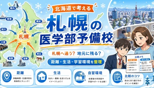 北海道内で札幌の医学部予備校に通うなら？地元との違いもふまえて解説