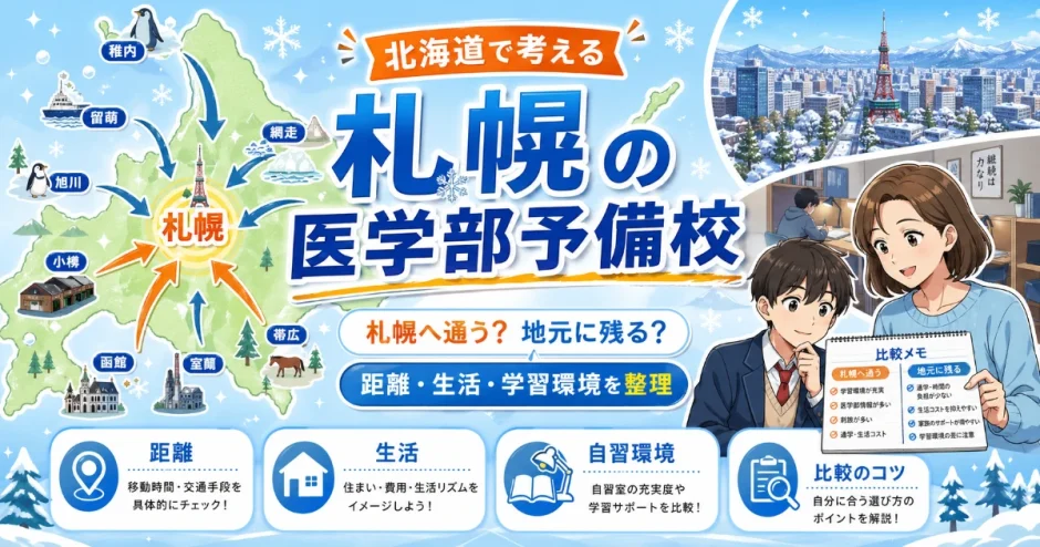 北海道内で札幌の医学部予備校に通うなら？地元との違いもふまえて解説