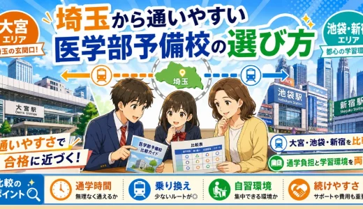 埼玉県から通いやすい医学部予備校は？大宮・池袋も含めて選び方を解説