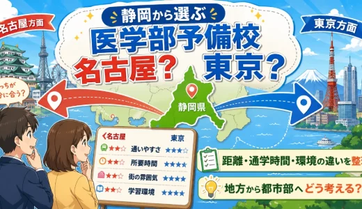 静岡県から医学部予備校を選ぶなら？名古屋と東京どちらを考えるべきか解説