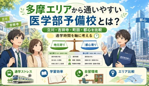 多摩エリアから通いやすい医学部予備校は？立川・吉祥寺・都心で比較して解説