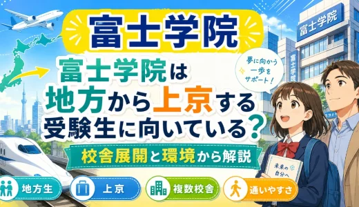 富士学院は地方から上京する受験生に向いている？校舎展開と環境から解説