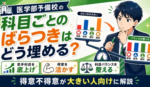 医学部予備校の「科目ごとのばらつき」はどう埋める？得意不得意が大きい人向けに解説