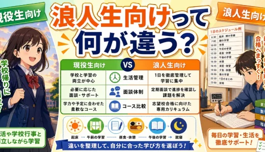 医学部予備校の「浪人生向け」とは何が違う？現役生向けとの差を解説
