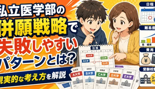 私立医学部の併願戦略で失敗しやすいパターンとは？考え方を解説