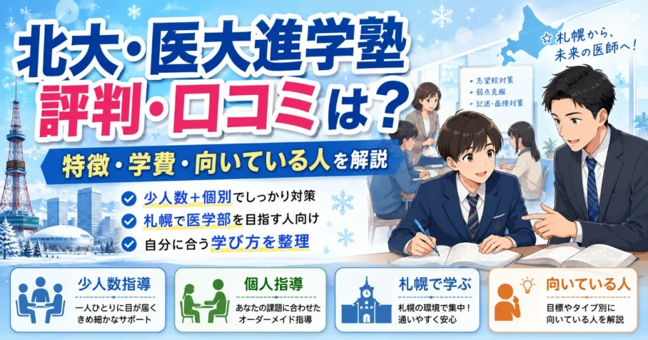 北大・医大進学塾の評判・口コミは？特徴・学費・向いている人を解説