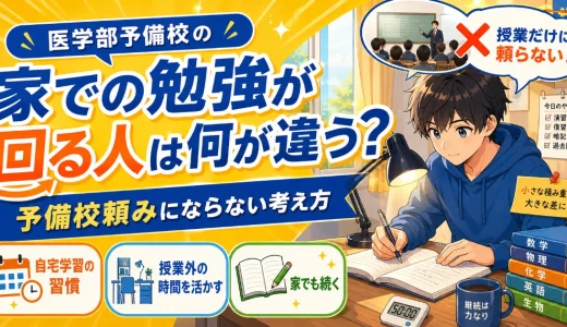 医学部予備校の「家での勉強が回る人」は何が違う？予備校頼みにならない考え方を解説