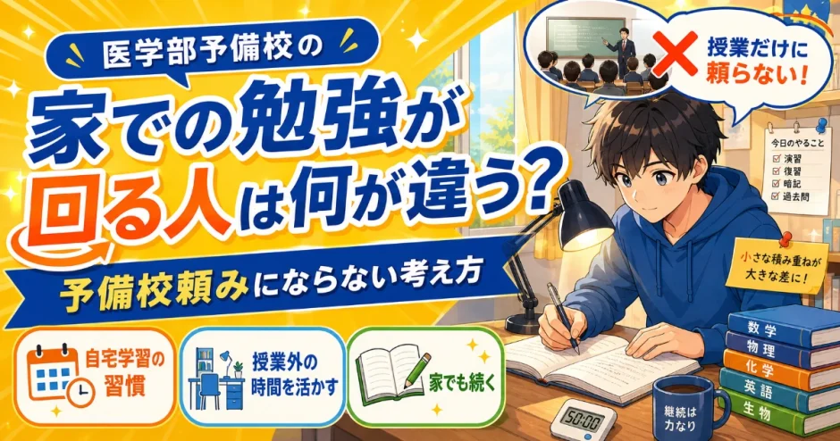 医学部予備校の「家での勉強が回る人」は何が違う？予備校頼みにならない考え方を解説