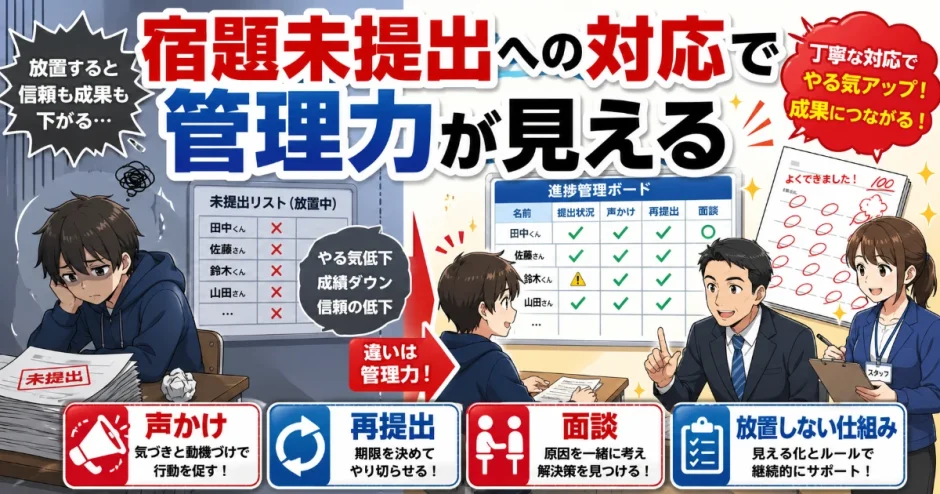 医学部予備校の「宿題をやらない生徒」への対応でわかること｜管理力の見方を解説