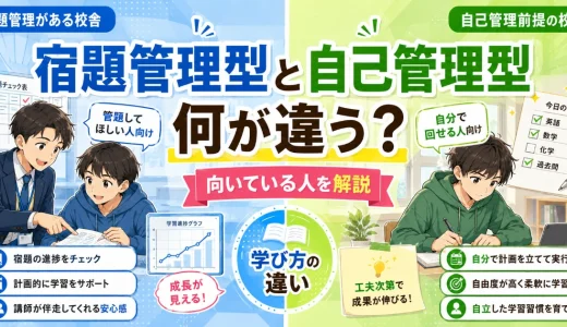 医学部予備校の『宿題管理がある校舎』と『自己管理前提の校舎』は何が違う？向いている人を解説