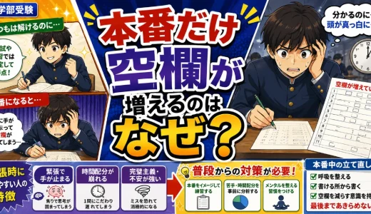 医学部受験で本番だけ空欄が増えるのはなぜ？緊張時に崩れやすい人の特徴を解説